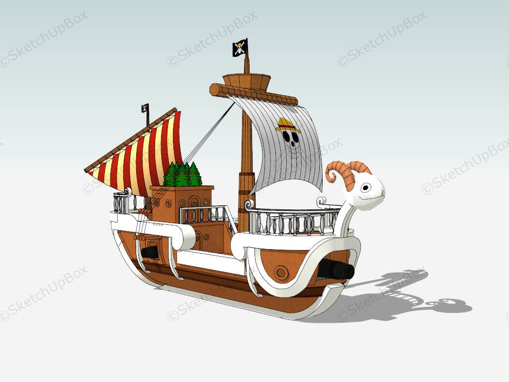 One Piece Going Merry sketchup model preview - SketchupBox