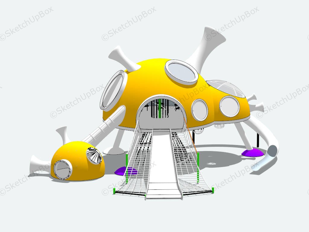 Alien Ship School Playground sketchup model preview - SketchupBox