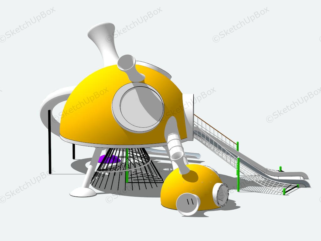 Alien Ship School Playground sketchup model preview - SketchupBox
