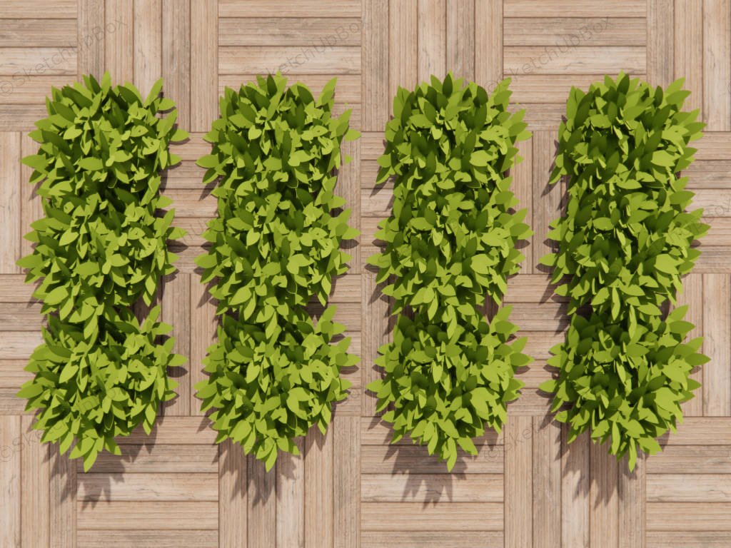 Indoor Living Green Wall sketchup model preview - SketchupBox