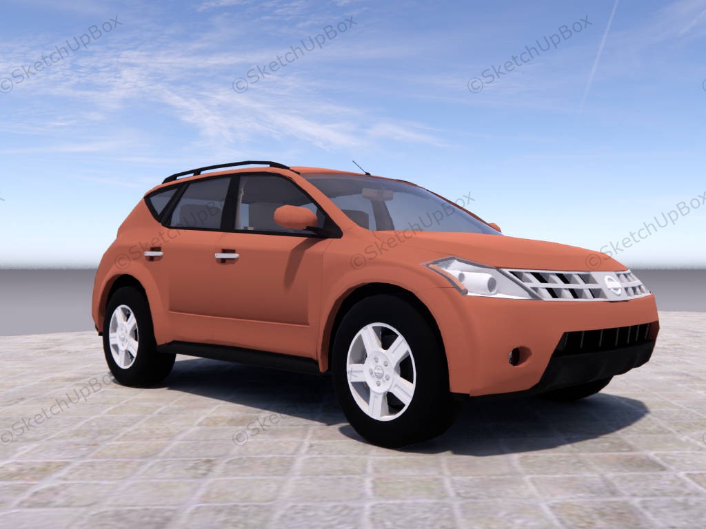 Nissan Murano Orange sketchup model preview - SketchupBox
