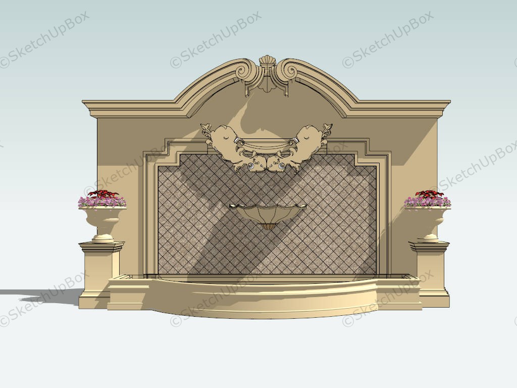 Garden Water Wall Idea sketchup model preview - SketchupBox