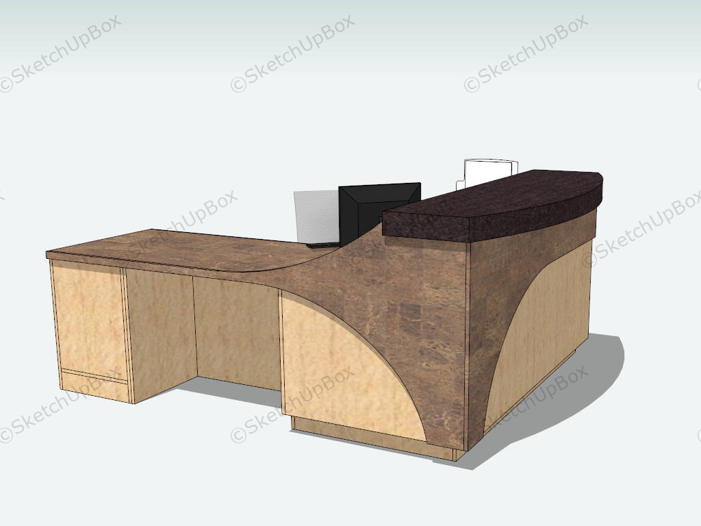 Retail Store Reception Desk Idea sketchup model preview - SketchupBox