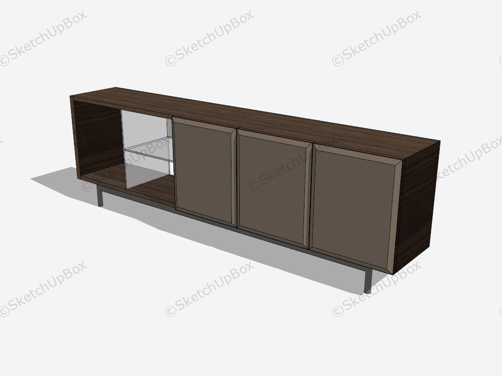 Media Console Cabinet sketchup model preview - SketchupBox