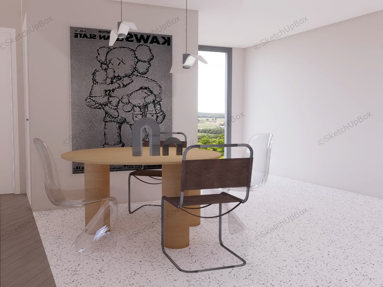 Small Apartment Living Room Design sketchup model preview - SketchupBox