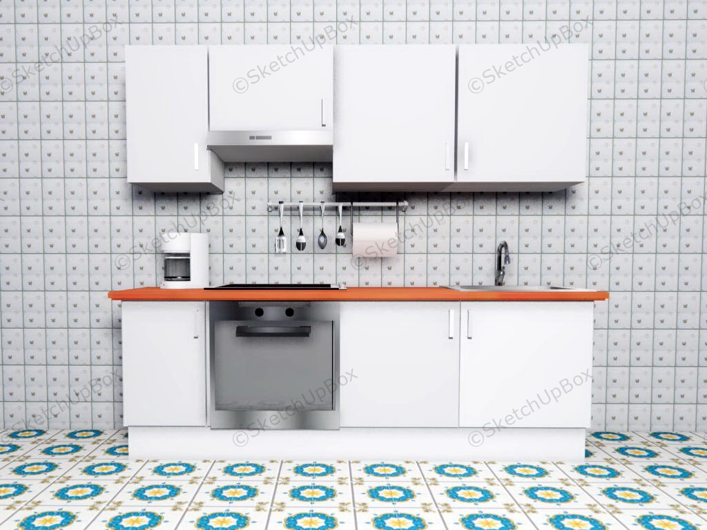 Apartment Kitchen Design Idea sketchup model preview - SketchupBox
