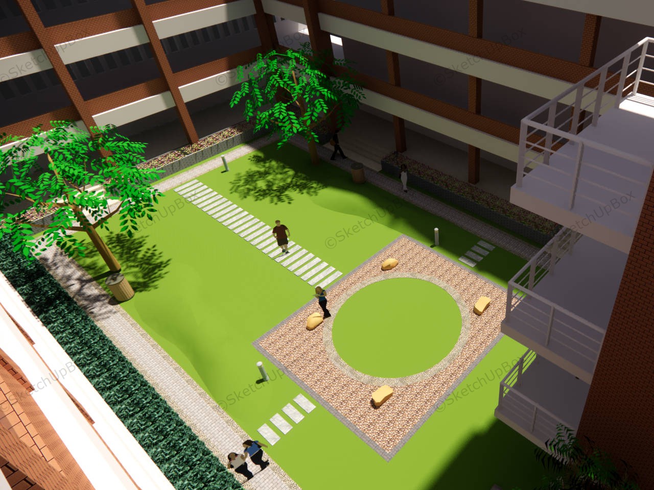 Open Atrium Design sketchup model preview - SketchupBox