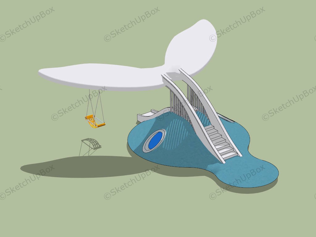 Whale Themed Playground sketchup model preview - SketchupBox