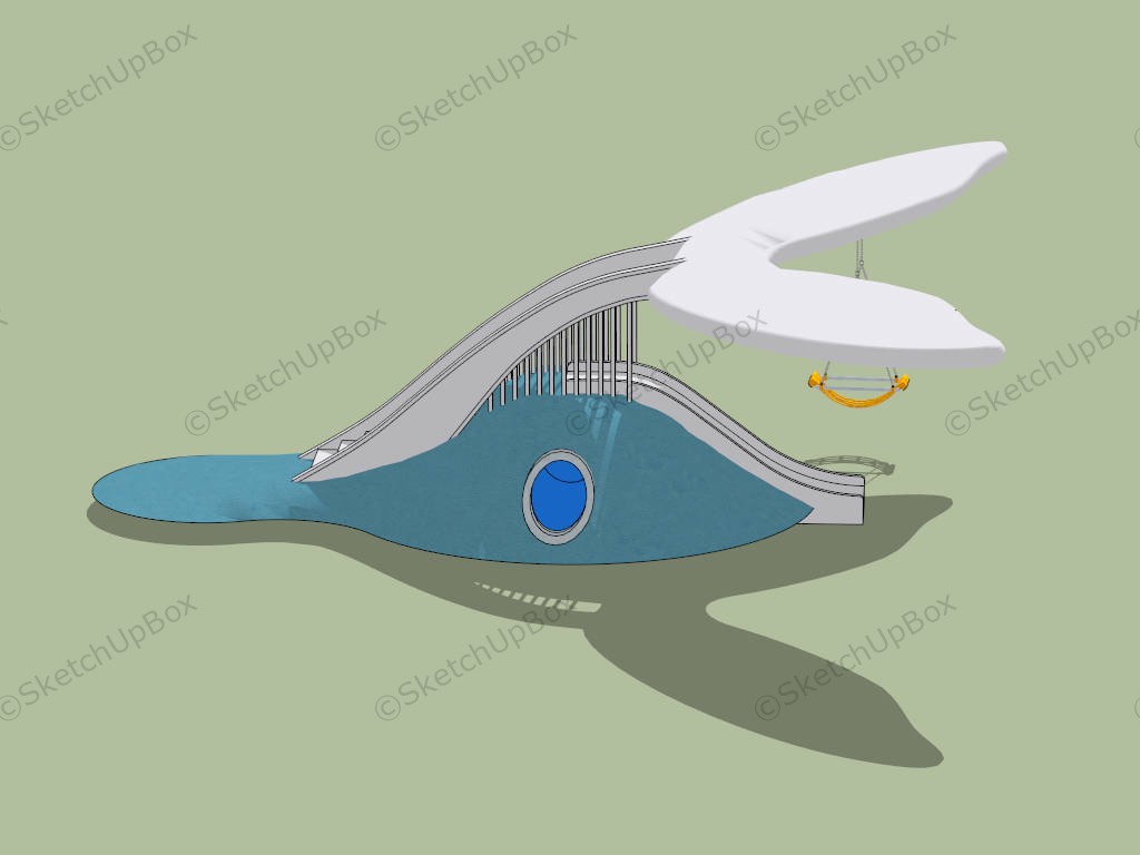 Whale Themed Playground sketchup model preview - SketchupBox