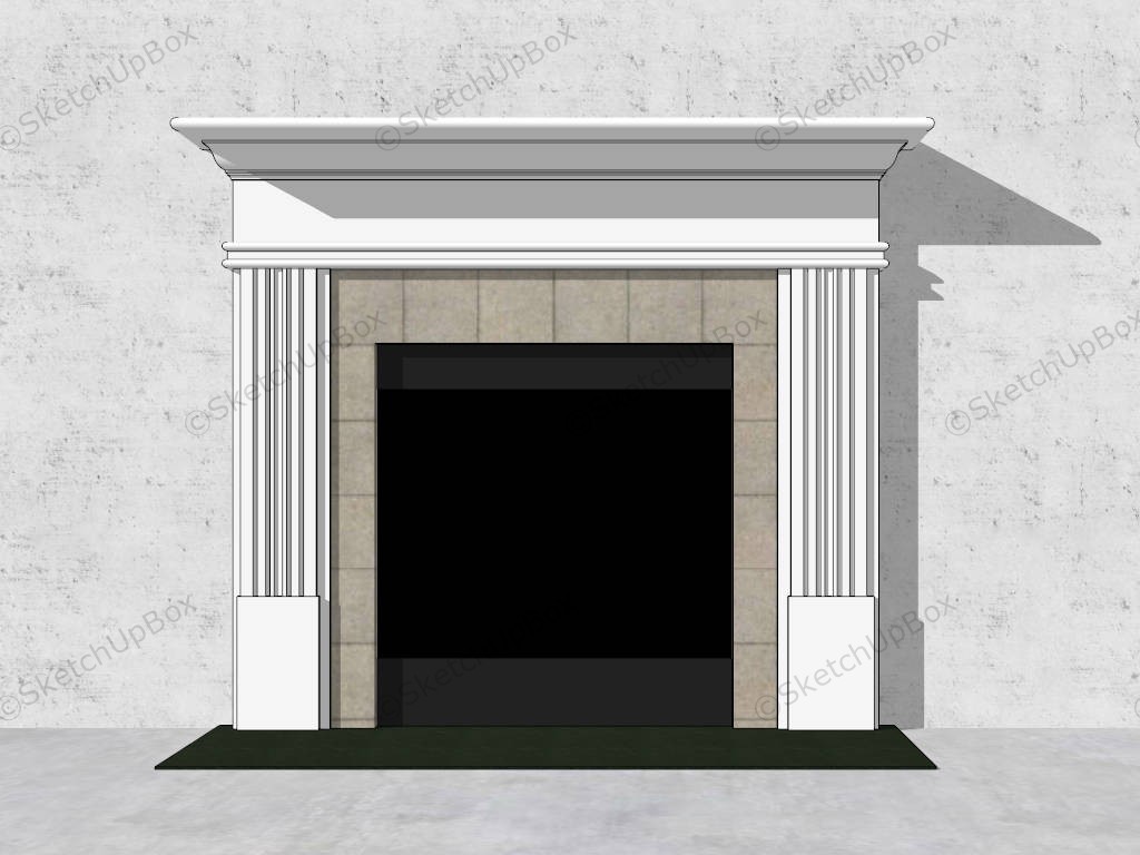 Fireplace Mantel Kits sketchup model preview - SketchupBox