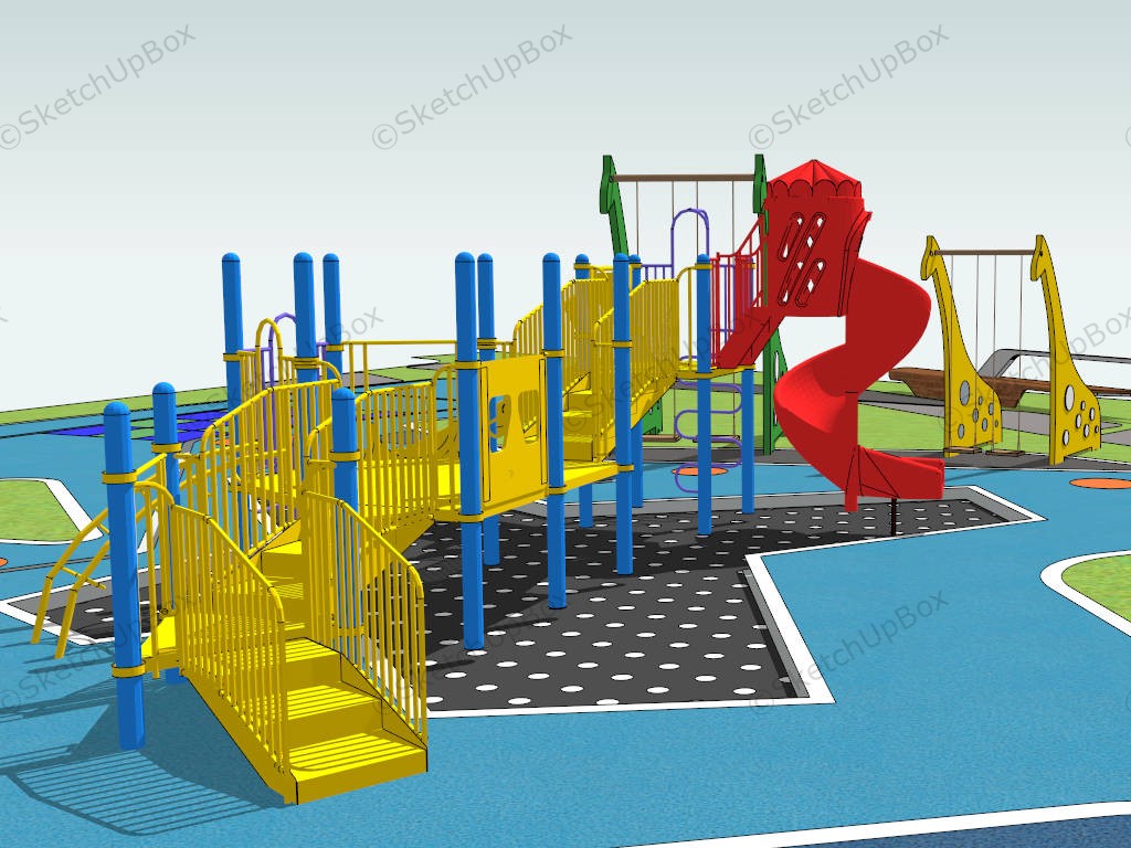 Early Childhood Playground Plan sketchup model preview - SketchupBox