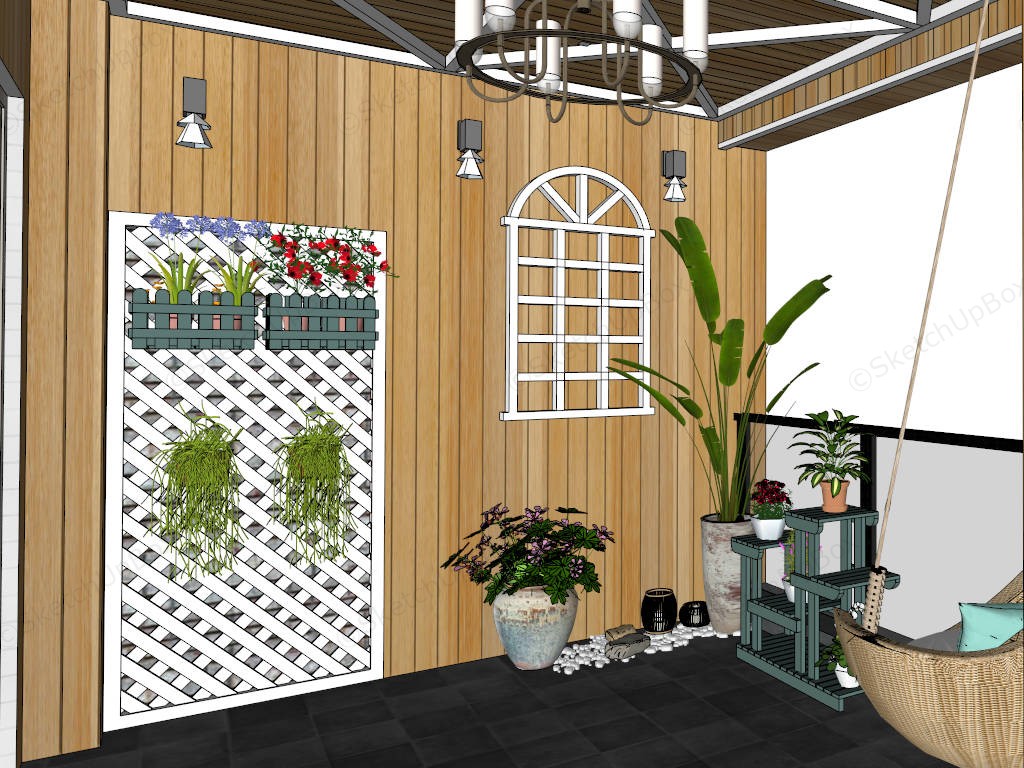 Veranda Decorating Idea sketchup model preview - SketchupBox