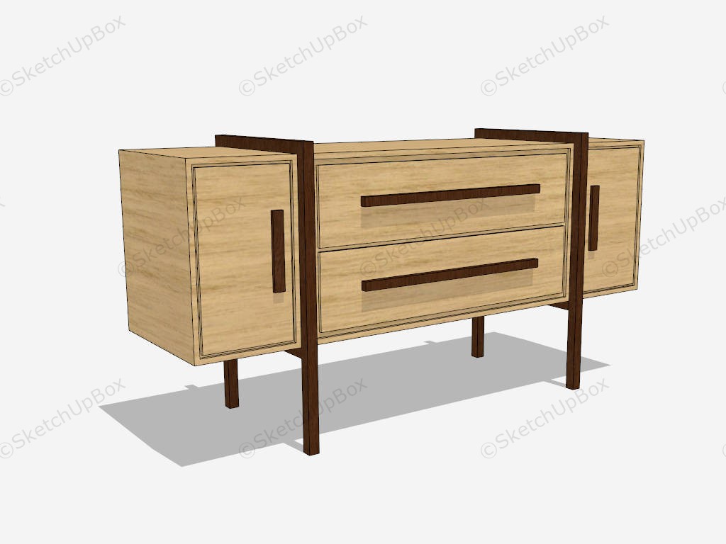 Entryway Console Cabinet sketchup model preview - SketchupBox