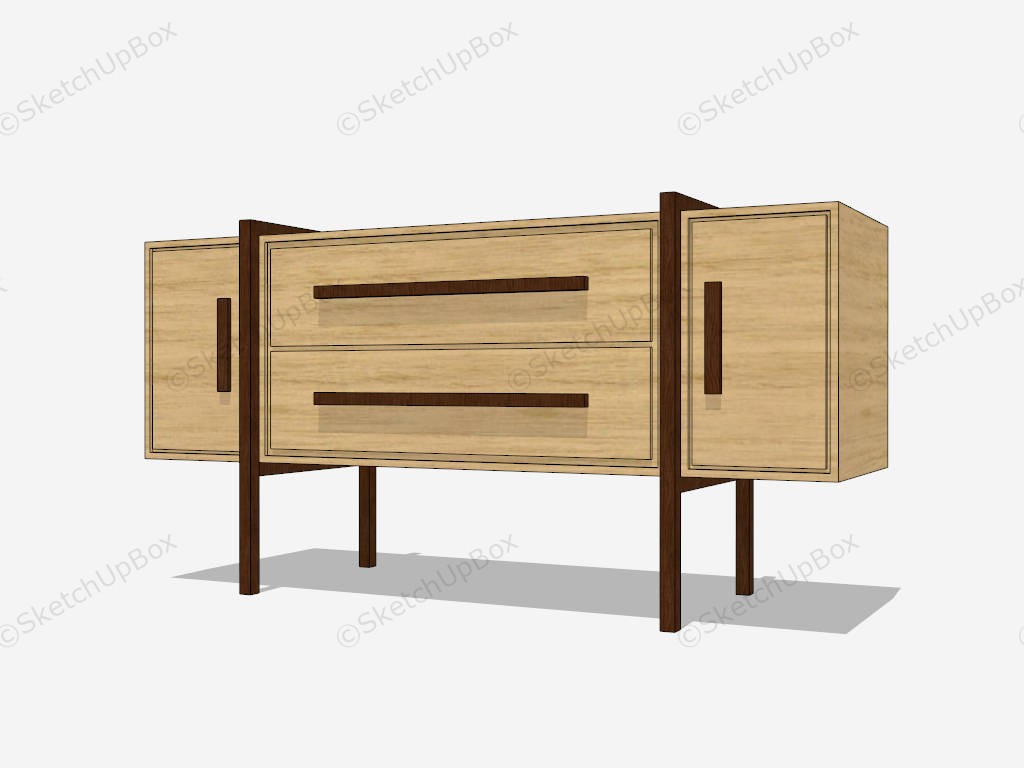 Entryway Console Cabinet sketchup model preview - SketchupBox