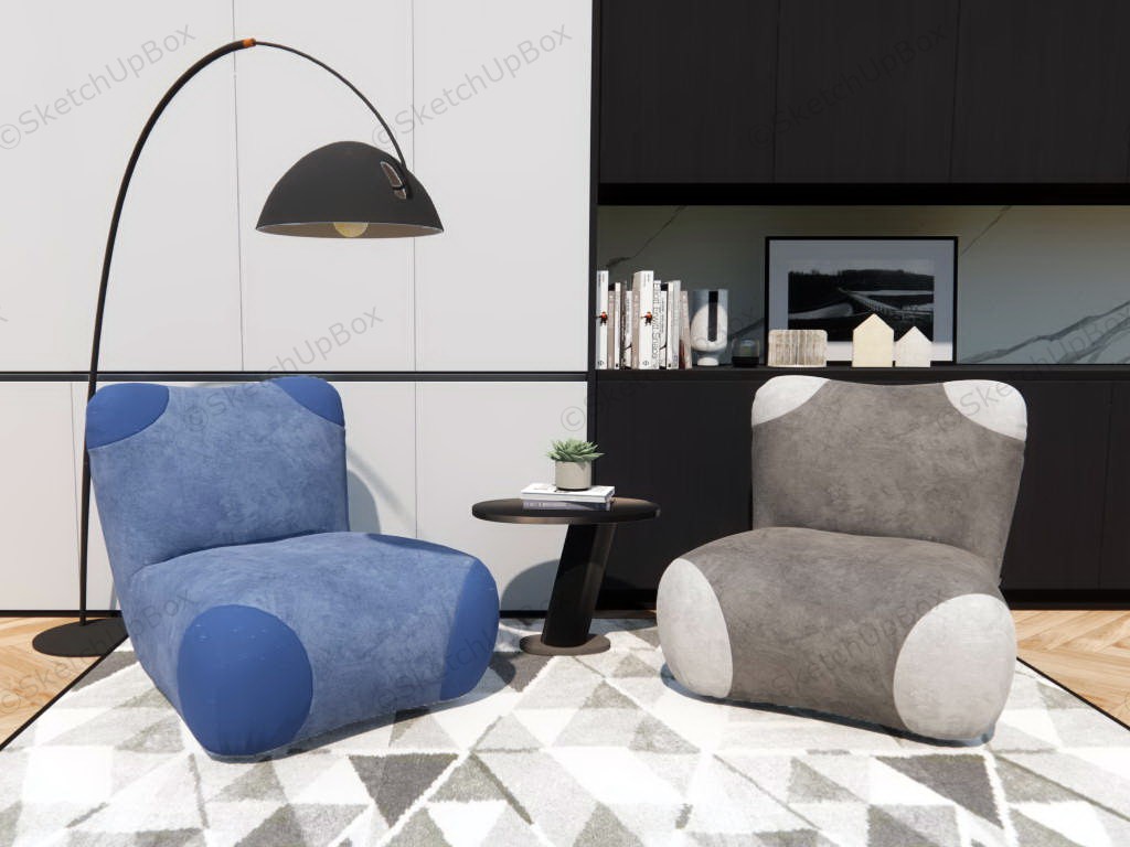 Bean Bag Sideboard Living Room sketchup model preview - SketchupBox