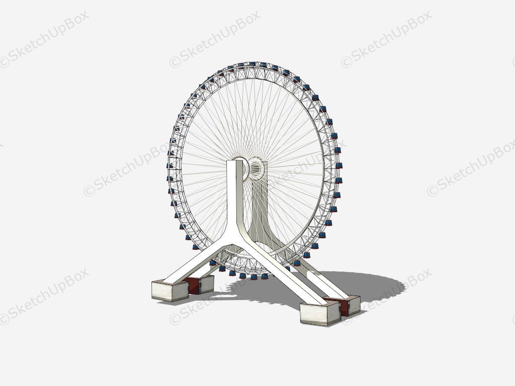 Theme Park Ferris Wheel sketchup model preview - SketchupBox