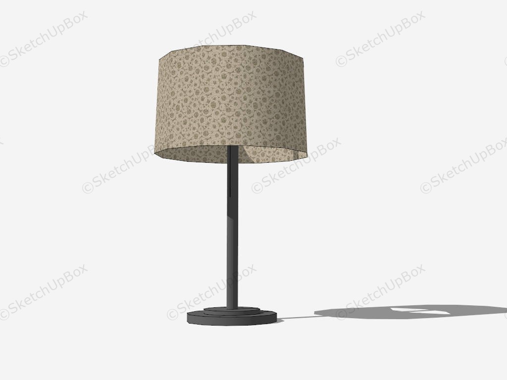 Bedside Table Lamp sketchup model preview - SketchupBox
