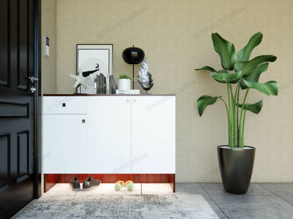 Entryway Cabinet Decor Ideas sketchup model preview - SketchupBox