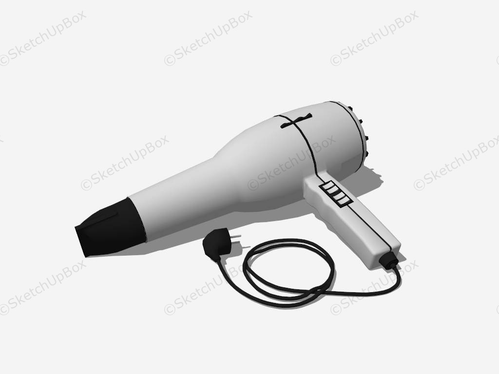Old Hair Dryer sketchup model preview - SketchupBox