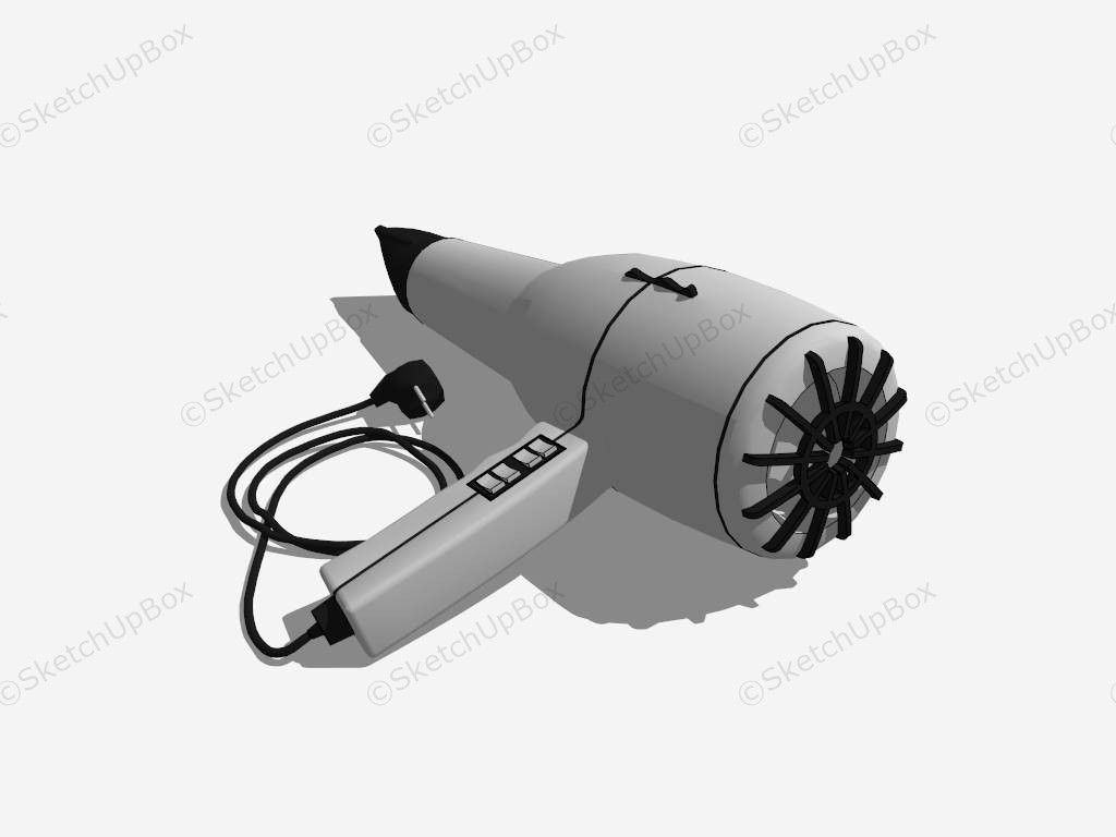 Old Hair Dryer sketchup model preview - SketchupBox