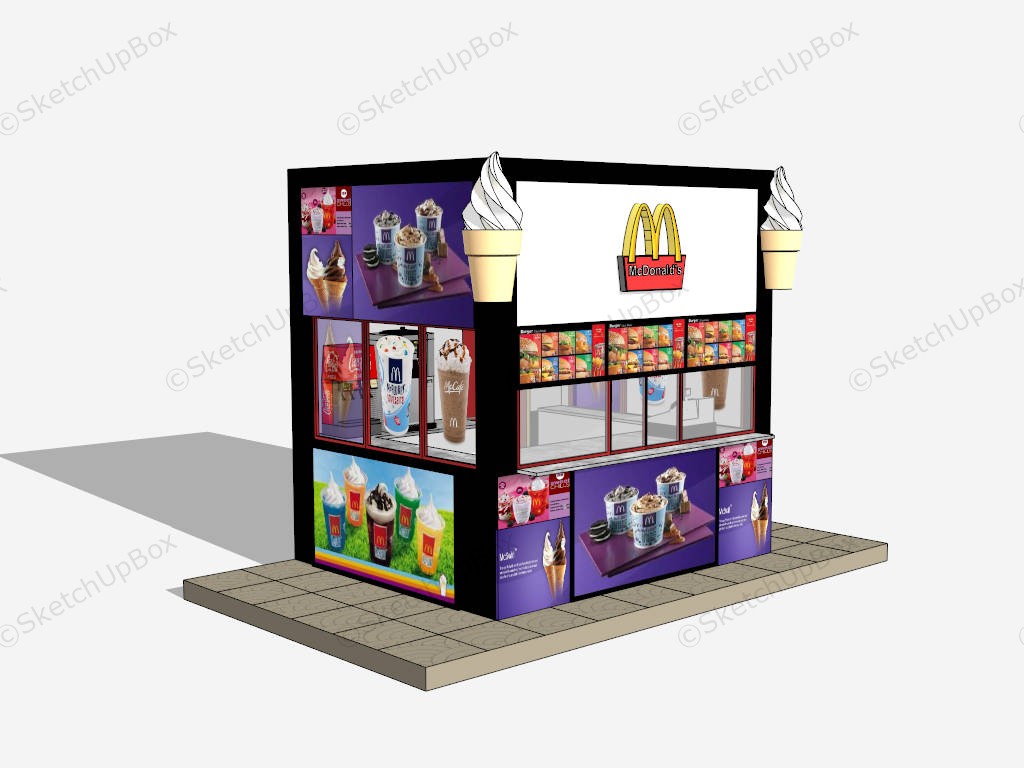 Mcdonald Concession Stand sketchup model preview - SketchupBox