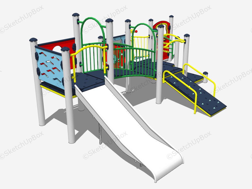 Toddler Playground Climber Slide sketchup model preview - SketchupBox