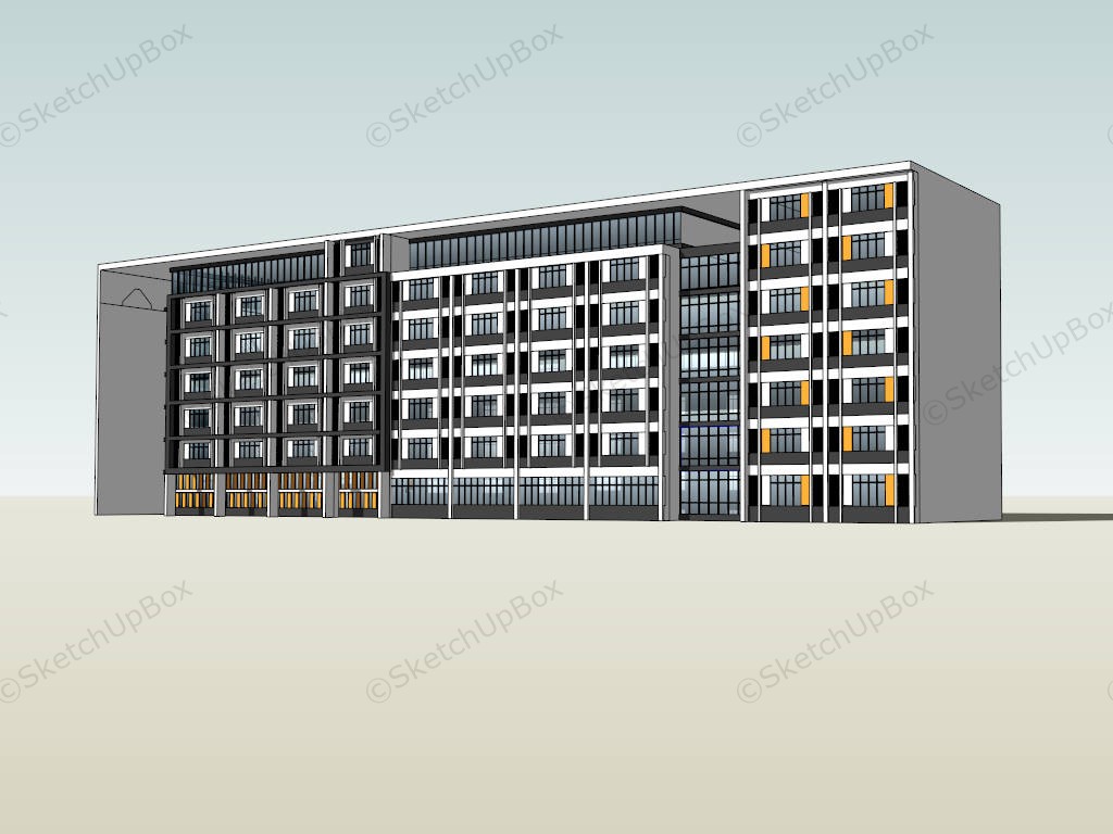 Hospital Medical Office Building sketchup model preview - SketchupBox