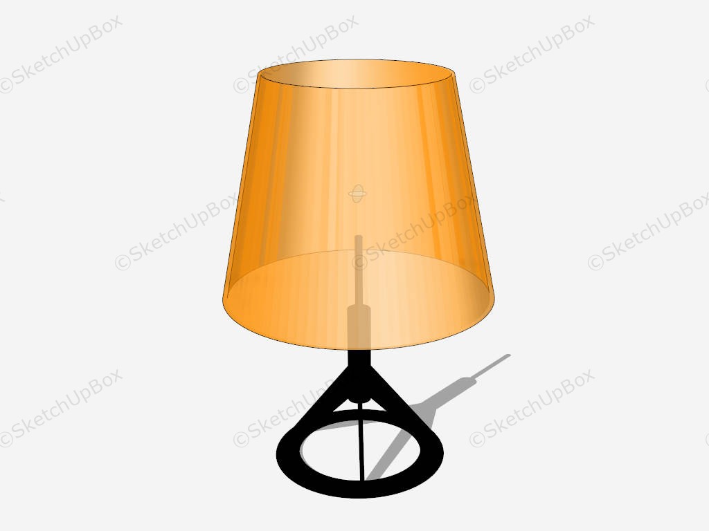 Orange Lucite Table Lamp sketchup model preview - SketchupBox