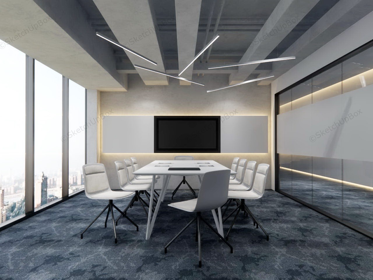 Modern Conference Room Design Idea sketchup model preview - SketchupBox