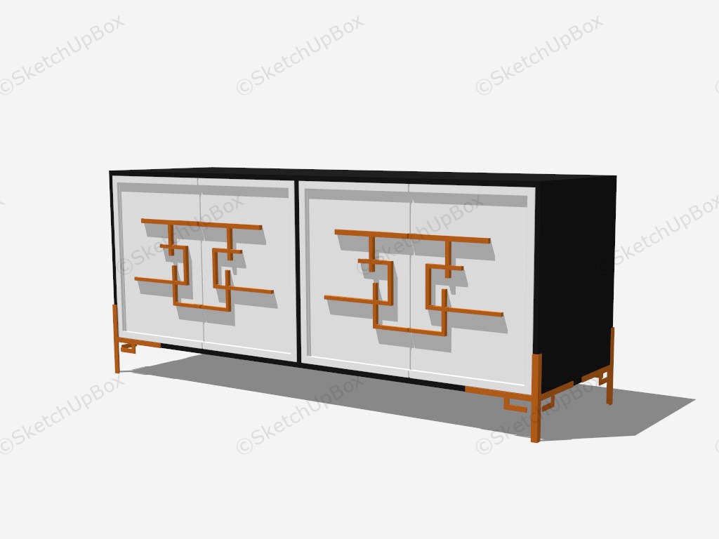 Oriental Furniture Tv Stand sketchup model preview - SketchupBox