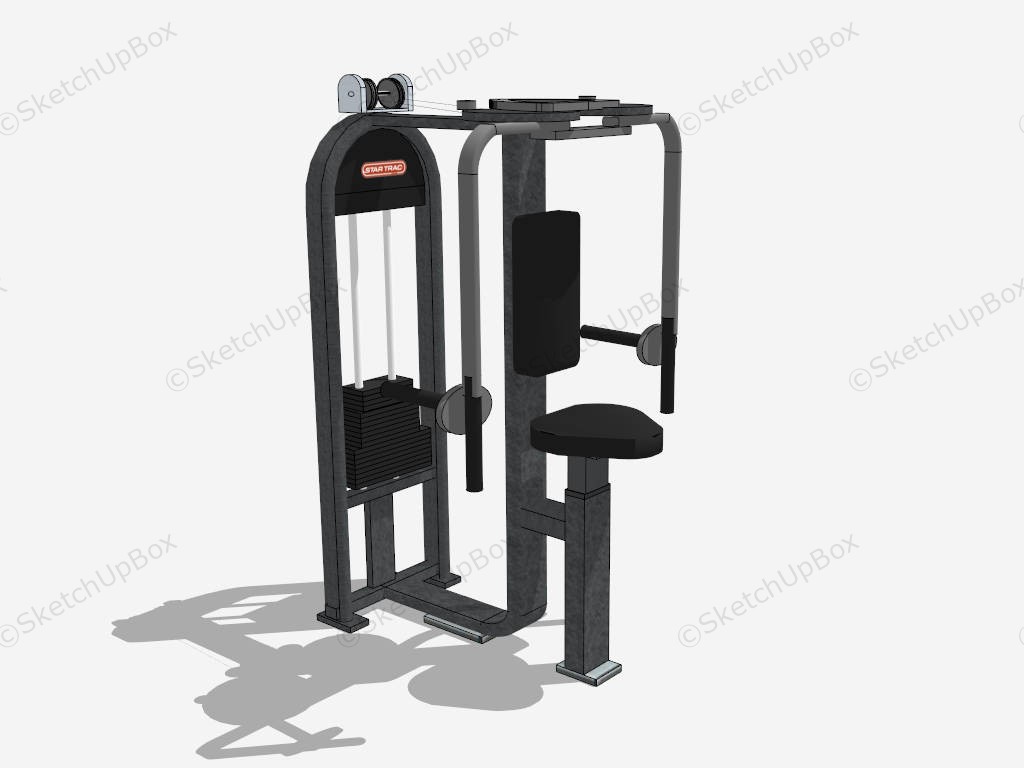 Seated Chest Fly Machine sketchup model preview - SketchupBox