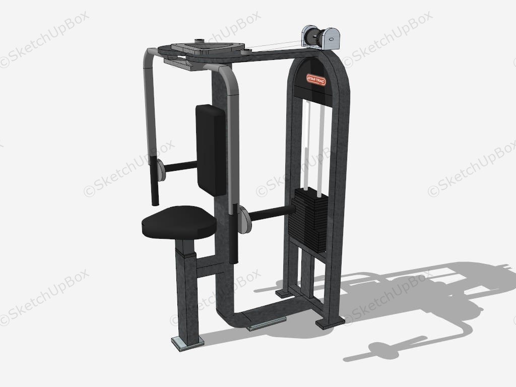 Seated Chest Fly Machine sketchup model preview - SketchupBox
