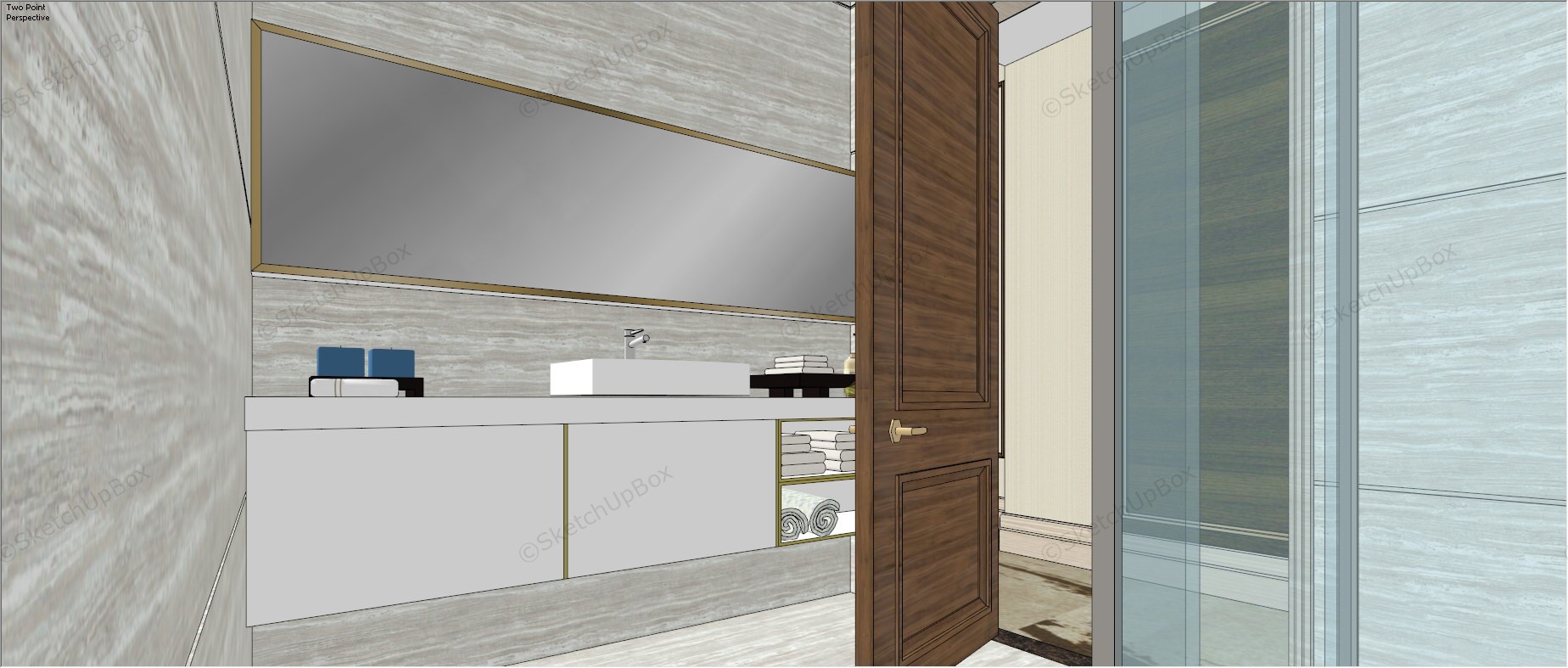 Deluxe King Room Interior Design sketchup model preview - SketchupBox