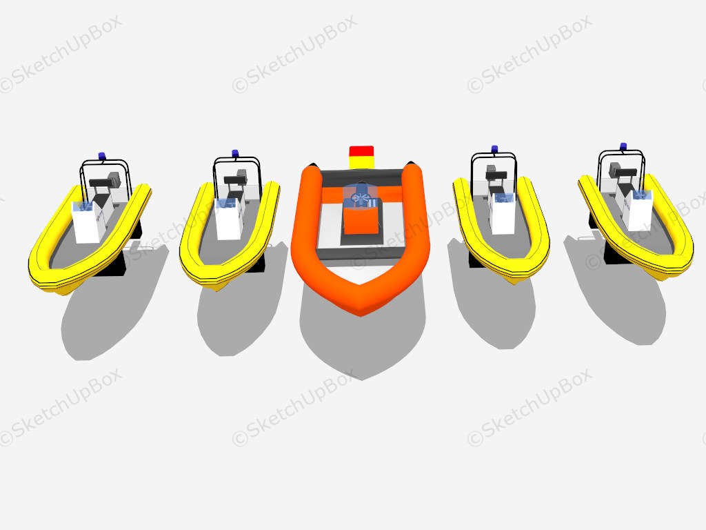 Small Motor Boats sketchup model preview - SketchupBox