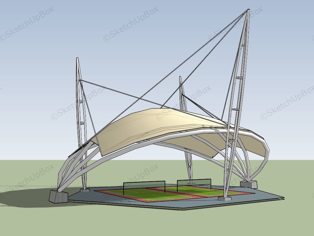 Badminton Court With Conpy sketchup model preview - SketchupBox