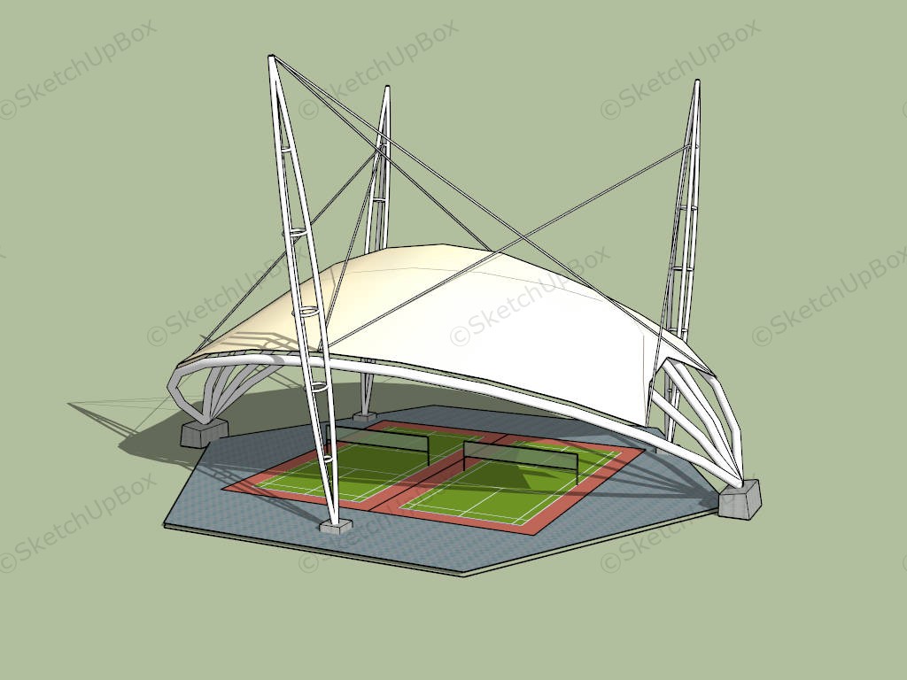 Badminton Court With Conpy sketchup model preview - SketchupBox
