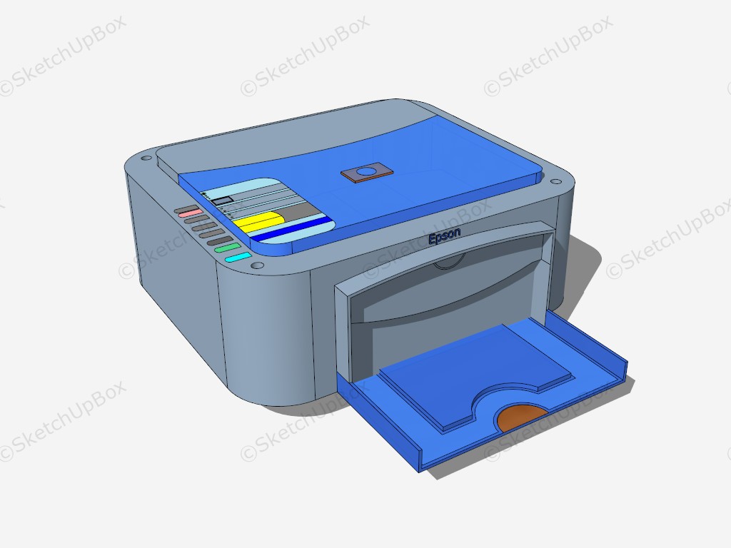 Epson Colour Printer sketchup model preview - SketchupBox