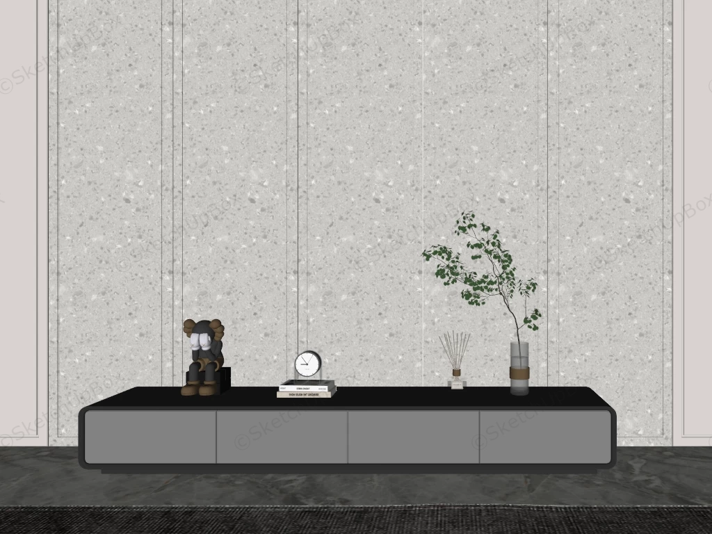 Modern Design Wall Stand For Tv sketchup model preview - SketchupBox