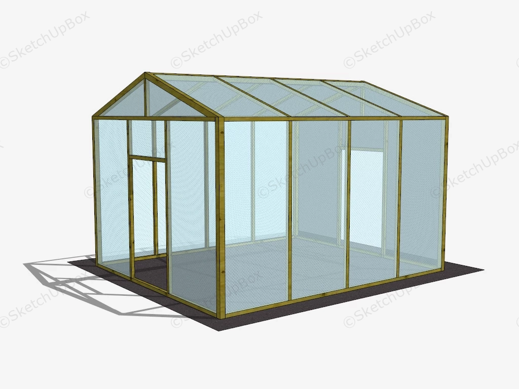 Gazebo Greenhouse sketchup model preview - SketchupBox