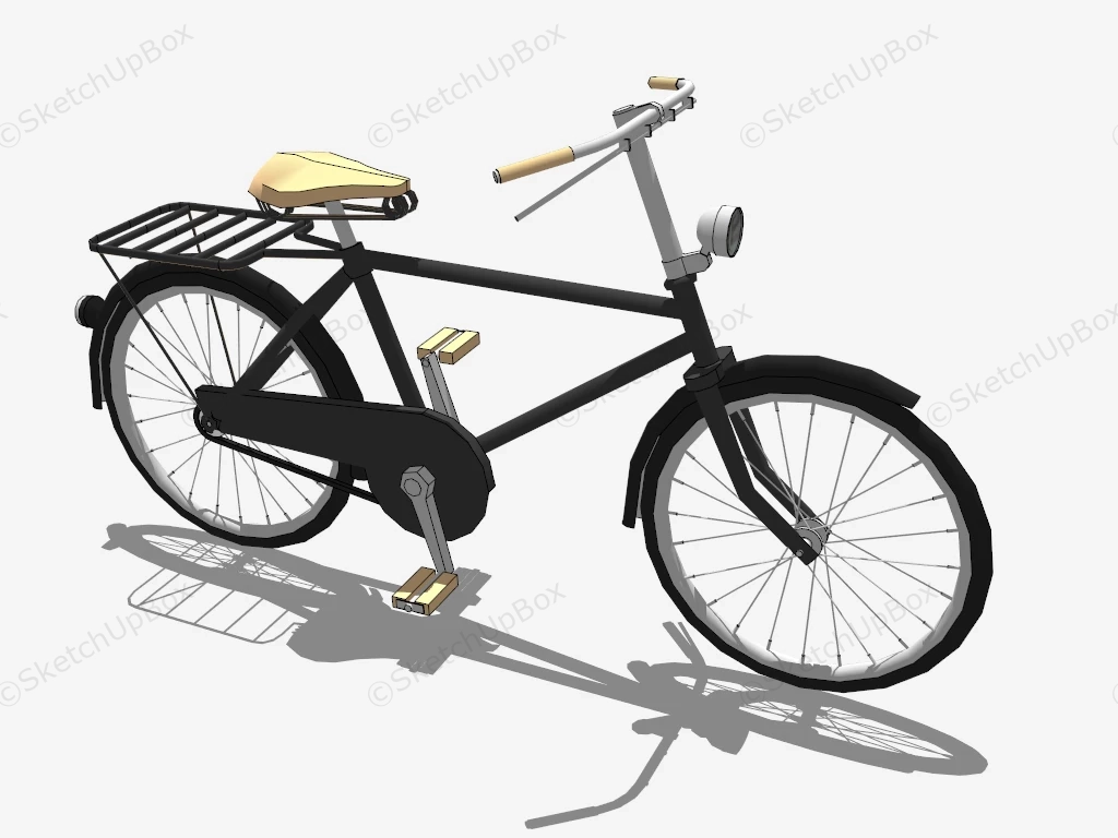 Antique Bicycle sketchup model preview - SketchupBox