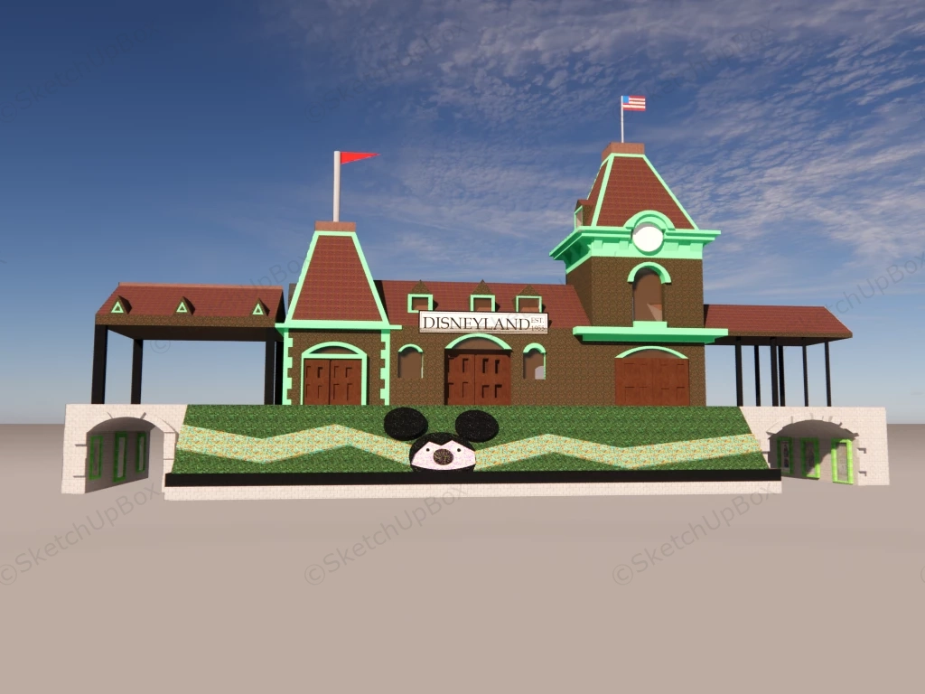 Disneyland Park Entrance sketchup model preview - SketchupBox