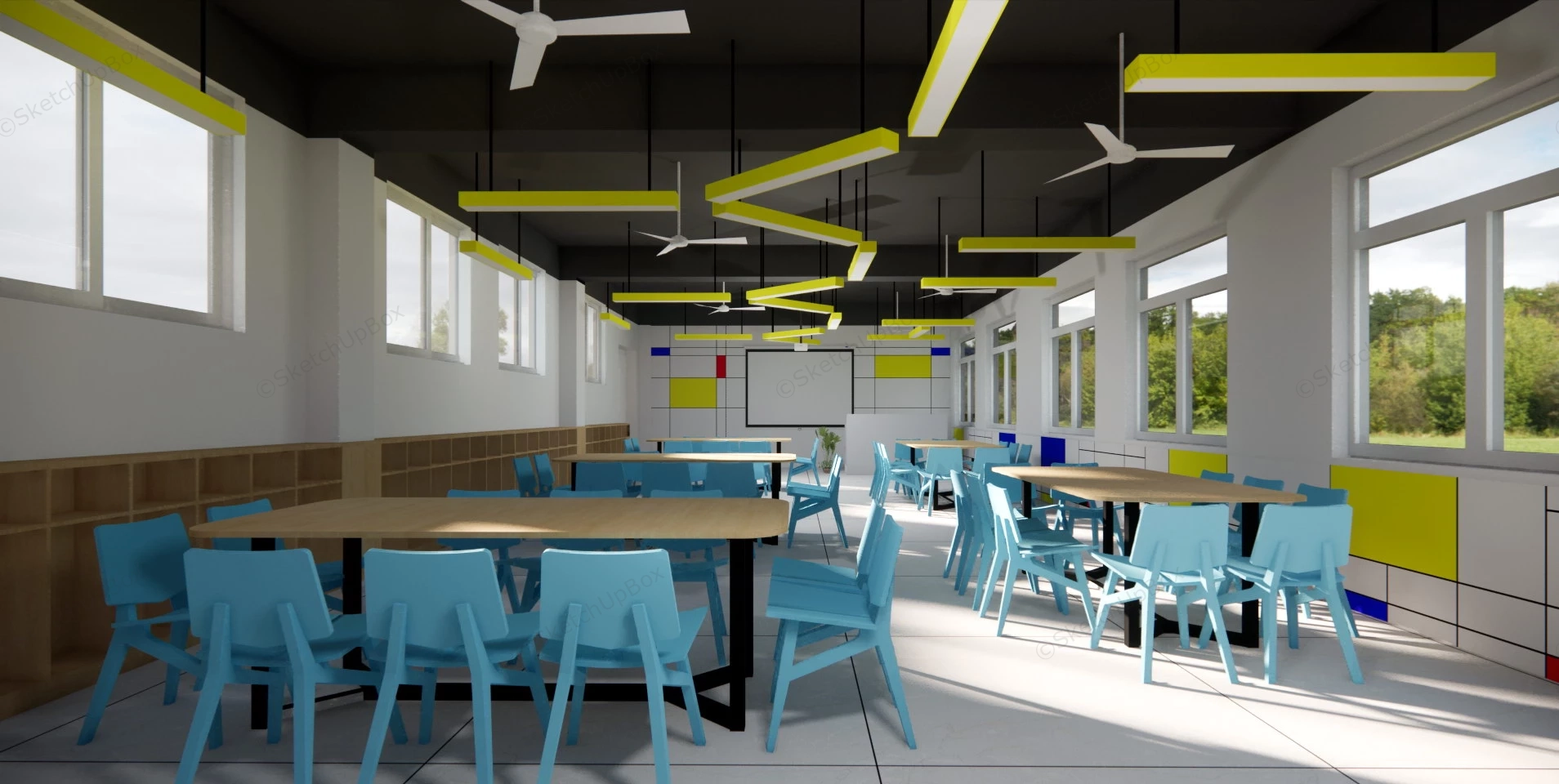 Training Classroom Design Idea sketchup model preview - SketchupBox