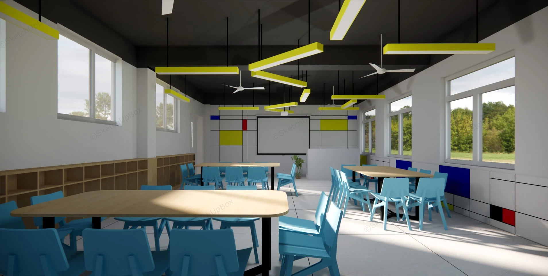 Training Classroom Design Idea sketchup model preview - SketchupBox