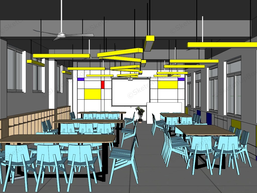 Training Classroom Design Idea sketchup model preview - SketchupBox