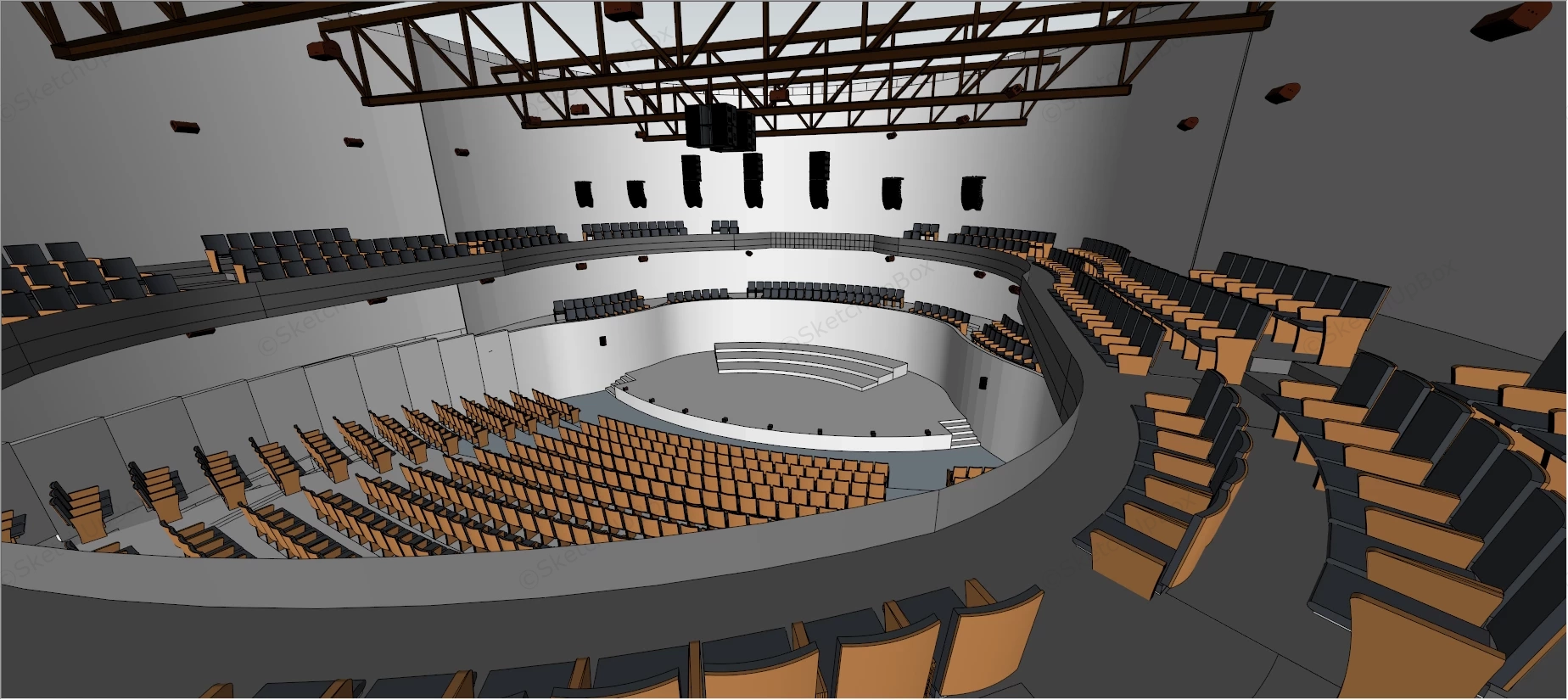 Opera House Interior sketchup model preview - SketchupBox