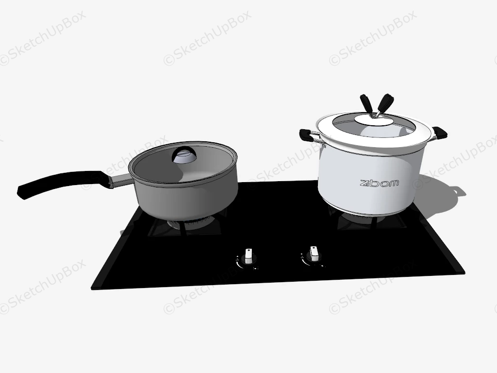 Pot And Stove sketchup model preview - SketchupBox