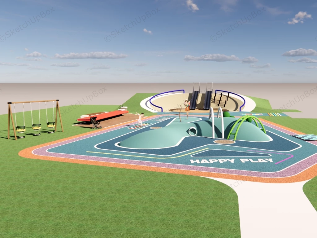 Infant Toddler Playground Equipment sketchup model preview - SketchupBox