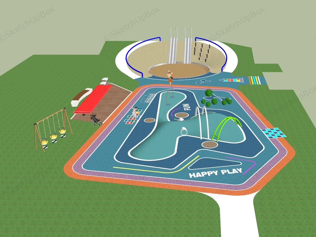 Infant Toddler Playground Equipment sketchup model preview - SketchupBox