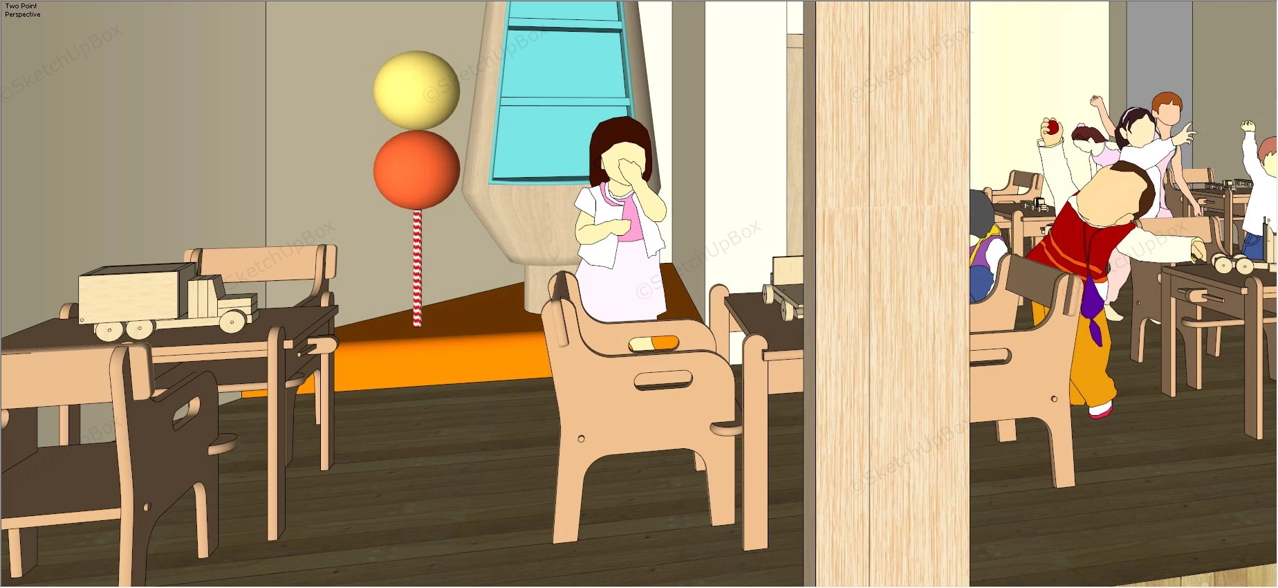 Indoor Playground For Kids sketchup model preview - SketchupBox