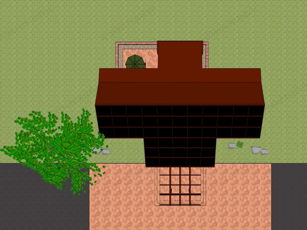 2 Bedroom Home Plan sketchup model preview - SketchupBox